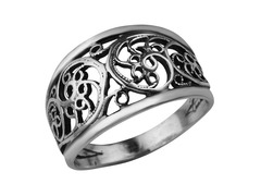 Серебряное кольцо Трилистник 1 2301132